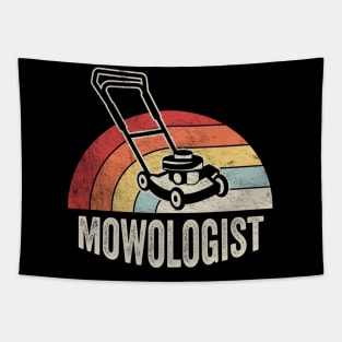 Mowologist Funny Landscaper Lawn Mowing Landscaping Landscape Architect Lawn Mower Gift For Gardener Tapestry