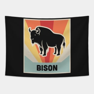 BISON - Vintage 70s Style Poster Tapestry