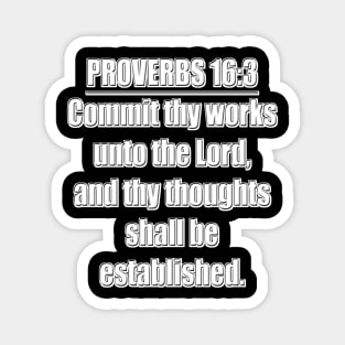 Proverbs 16:3King James Version Bible Verse Magnet