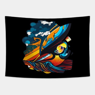 Dreamy Rocket Tapestry