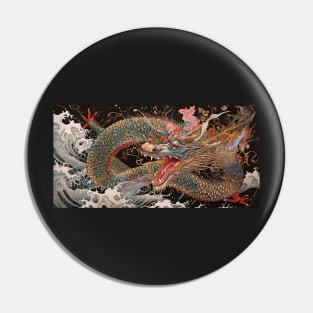 Ukiyo-e Japanese Art - Fantasy Dragon Pin