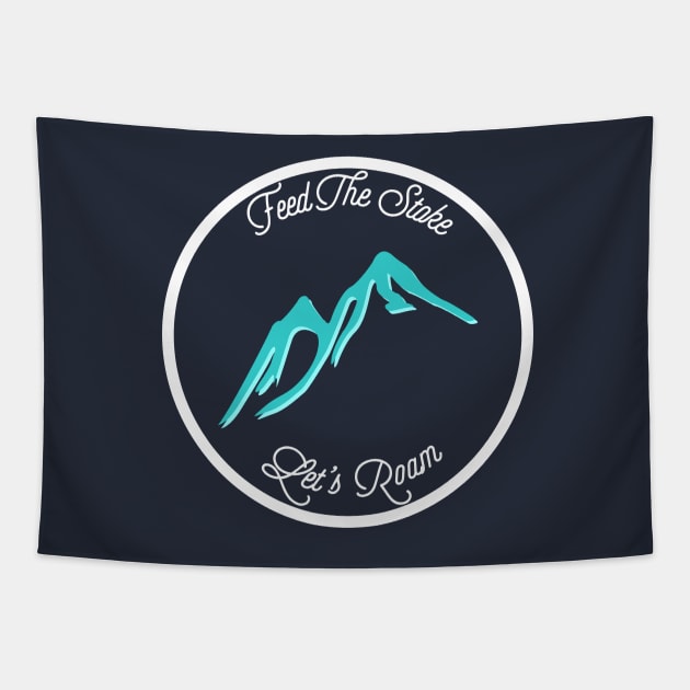 Let's Roam Large Logo Tapestry by Feedthestoke