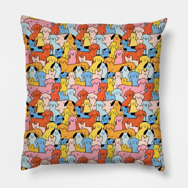 Pup Rally Pillow by ThePeachFuzz