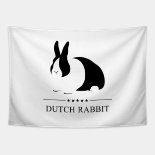 Dutch Rabbit Black Silhouette Tapestry