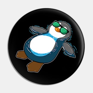 Penguin floating in Water Pin