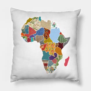 Patchwork Map of Africa Pillow