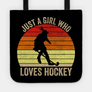 Just A Girl Who Loves Hockey Ice Hockey Tote