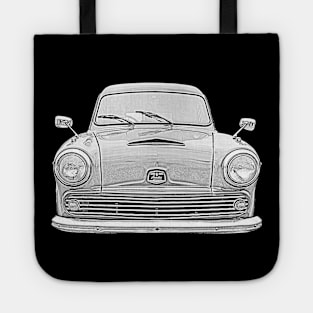 Austin A60 1960s British classic half ton van monochrome Tote