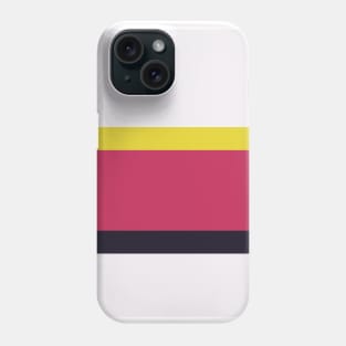 A subtle association of Anti-Flash White, Dark, Almost Black, Dingy Dungeon and Sandstorm stripes. Phone Case