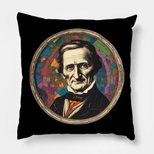 Carl Friedrich Gauss Vintage Colorful Artwork Pillow