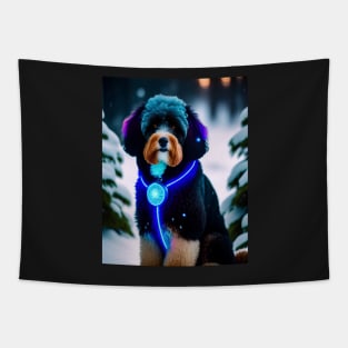 Futuristic Aussiedoodle Tapestry