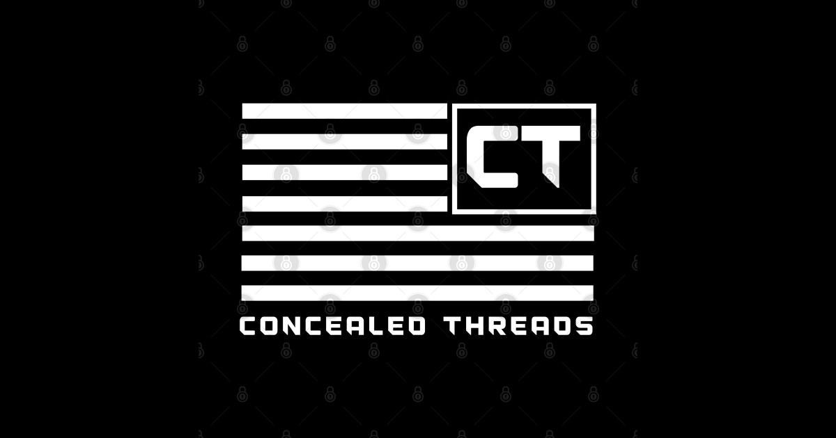 CT Branded Horizontal Flag White - Concealed Threads Horizontal Flag ...