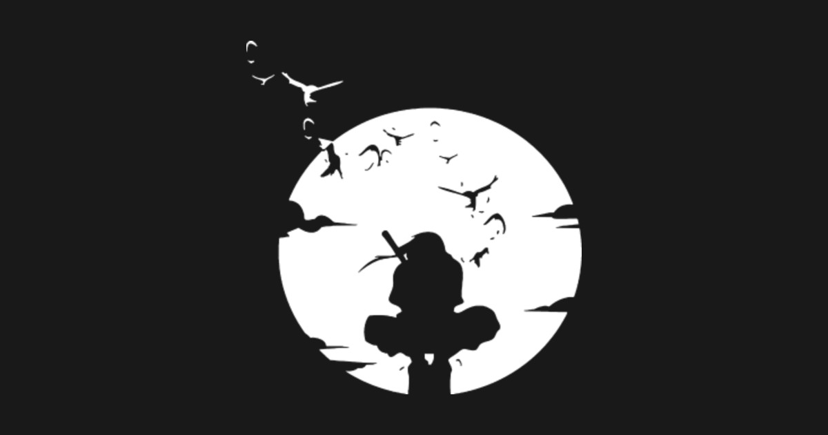 itachi silhouette crows - Naruto Shippuden - T-Shirt | TeePublic
