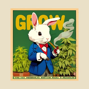 grow high white rabbit T-Shirt