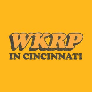 WKRP In Cincinnati Vintage-Style Faded Tribute Logo T-Shirt