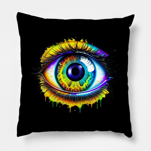 Watercolor Eye Art Pillow by thehectic6