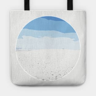 Blue Skies White Sand Tote