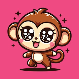 Mischievous Kawaii Monkey T-Shirt