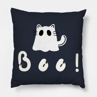 Halloween cat ghost boo Pillow