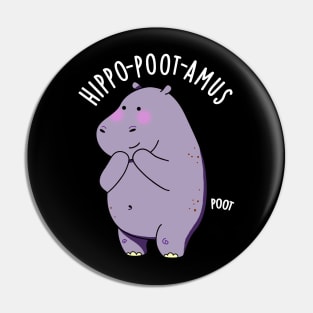 Hippo-poot-amus Funny Farting Hippo Pun Pin