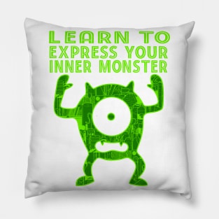 Learn to Express Your Inner Monster Art Supply Pillow