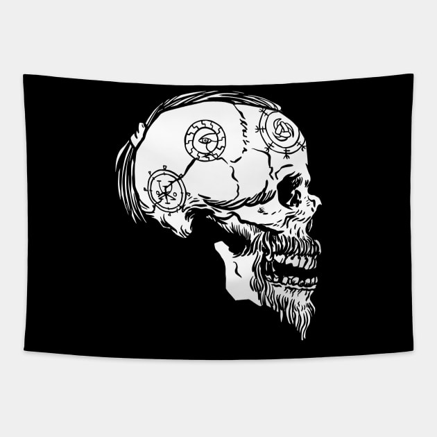 Viking Skull Tapestry by LR_Collections