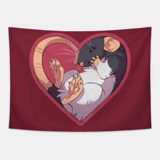 Heart Rat: Hooded Black Tapestry