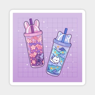 Patchi & Biru Water Bottles Magnet