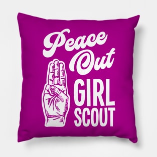 Peace Out Girl Scout Pillow