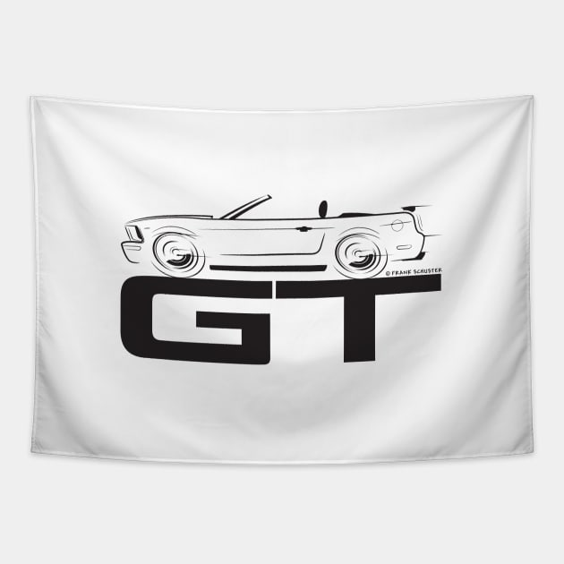 2005 - 2014 Mustang GT Convertible Tapestry by PauHanaDesign