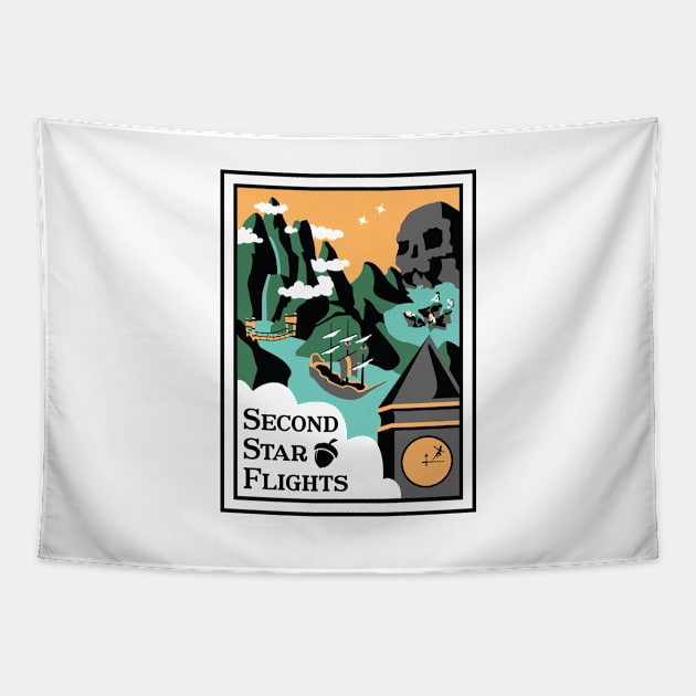 Second Star Flights Tapestry by ryandraws_stuff