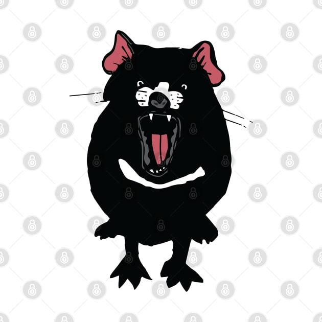 Tilly the Tasmanian Devil Pup on White by calheath