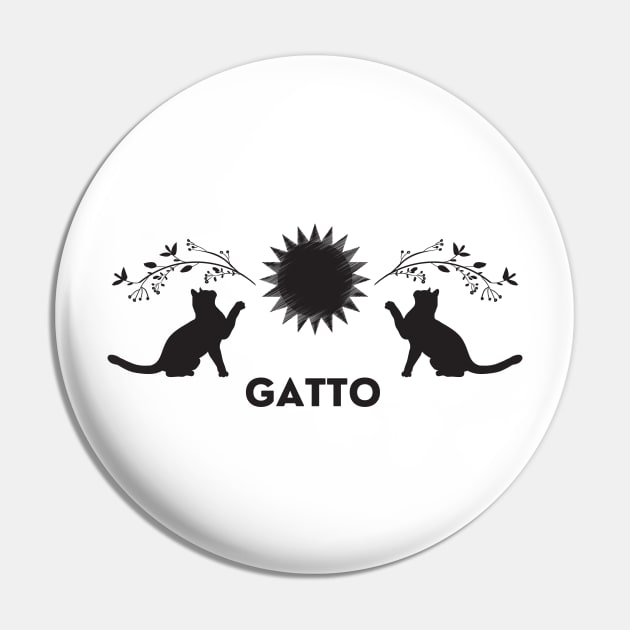 gatto Pin by perth shirts