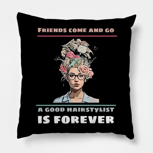 Funny hairdresser beautician Pillow by Walters Mom