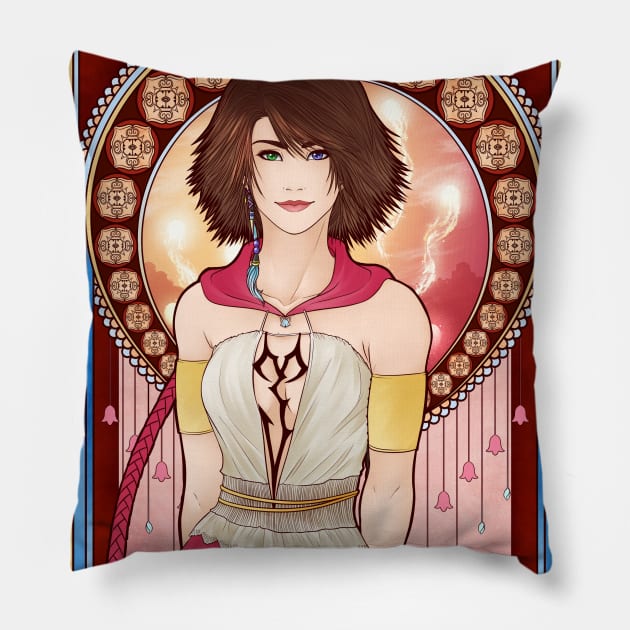 High Summoner - Art Nouveau Pillow by KeiIvory