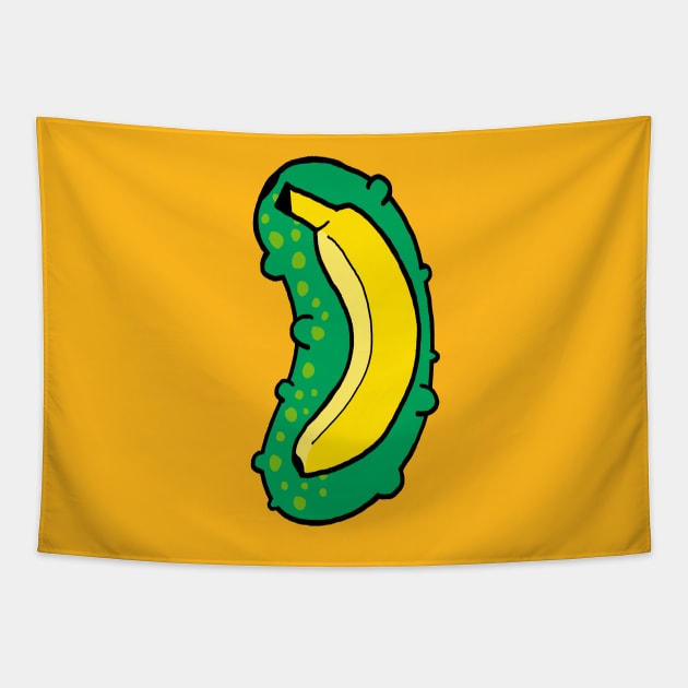 Banana in a Pickle Tapestry by adq