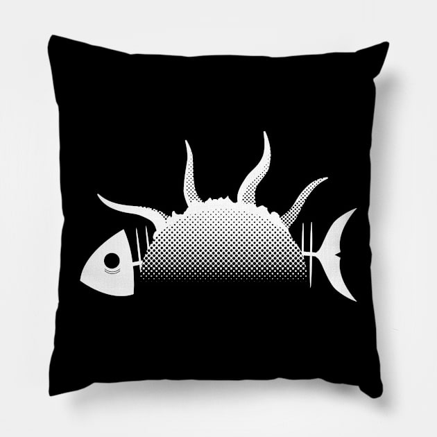 TacoFish 1.0 Pillow by The Lovecraft Tapes