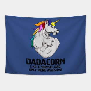 Dadacorn Muscle Dad Unicorn Fathers Day Funny Gift Tapestry