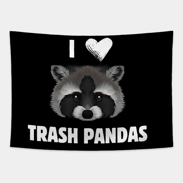 I <3 trash pandas Tapestry by Meow Meow Designs