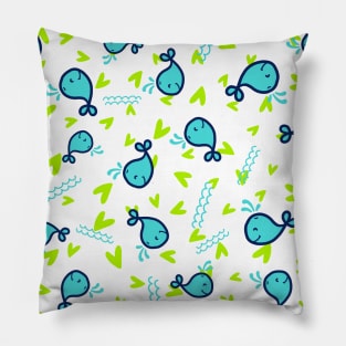 Whales - Doodle Pillow