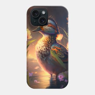 Duck Bird Animal Portrait Painting Wildlife Outdoors Adventure Phone Case