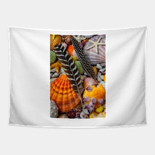 Feathers And Seashells Tapestry