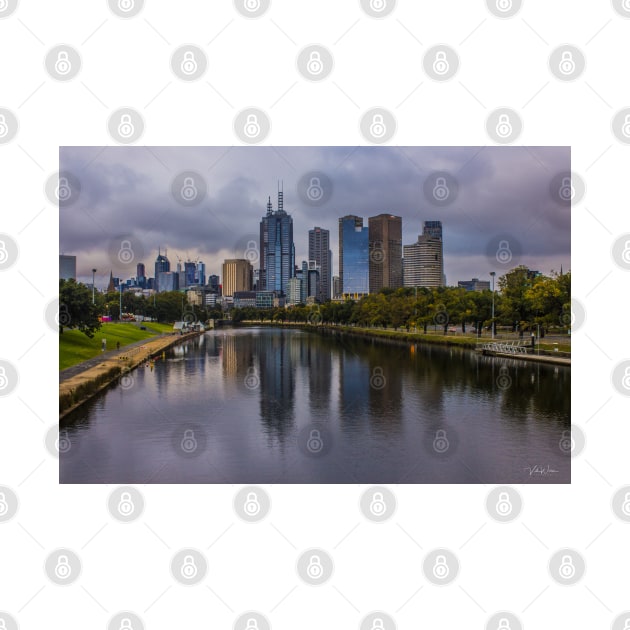 Melbourne from the Swan Street Bridge, Melbourne, Victoria, Australia. by VickiWalsh