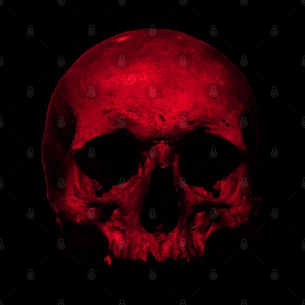 Skull Glowing Red by RaphaelWolf