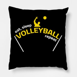 Eat Sleep Volleyball Repeat Pillow