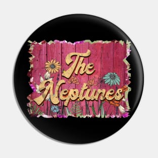 Classic Neptunes Personalized Flowers Proud Name Pin