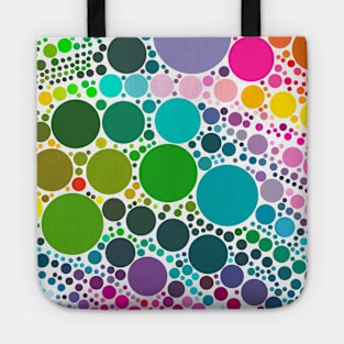 Light Rainbow Pastel Polka Dot Pattern Design Tote