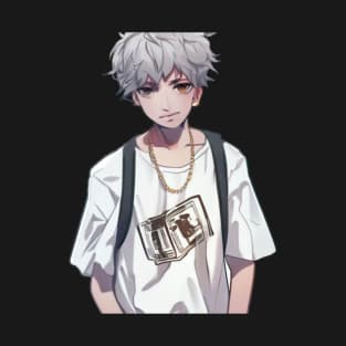 Hip hop style anime boys funny T-Shirt