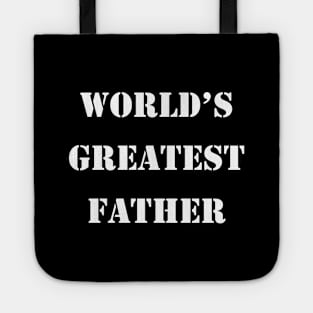 World's Greatest Father - White Design Tote