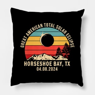 Horseshoe Bay Tx Texas Total Solar Eclipse 2024 Pillow